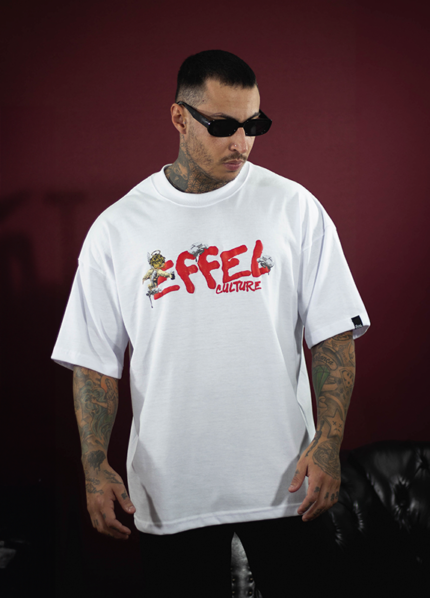 Camiseta Effel Oversized Malhão Branco