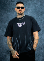 Camiseta Effel Oversized Suedine Preto