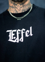 Camiseta Effel Oversized Suedine Preto - Imagem 2