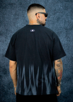 Camiseta Effel Oversized Suedine Preto - Imagem 3